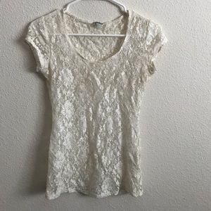 Sheer White Lace Top